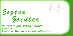 eszter zeidler business card